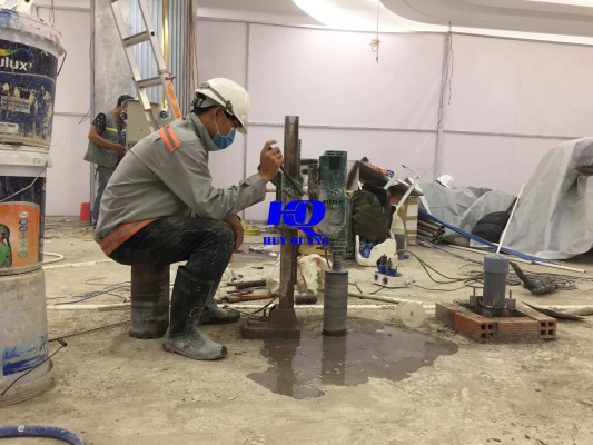 Khoan cắt bê tông tại KCN VSIP khi lắp máy mới và theo lịch sản xuất