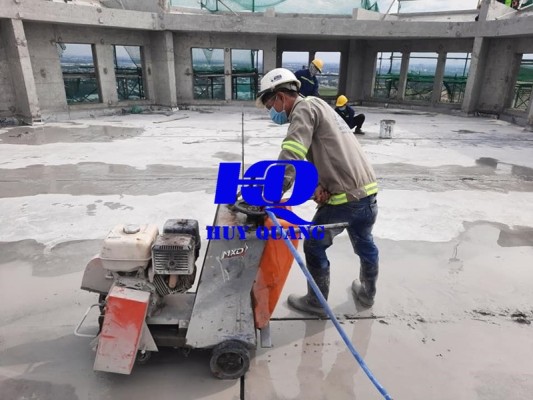 Khoan cắt bê tông tại KCN Hiệp Phước cho nhà xưởng và kho bãi chịu tải nặng