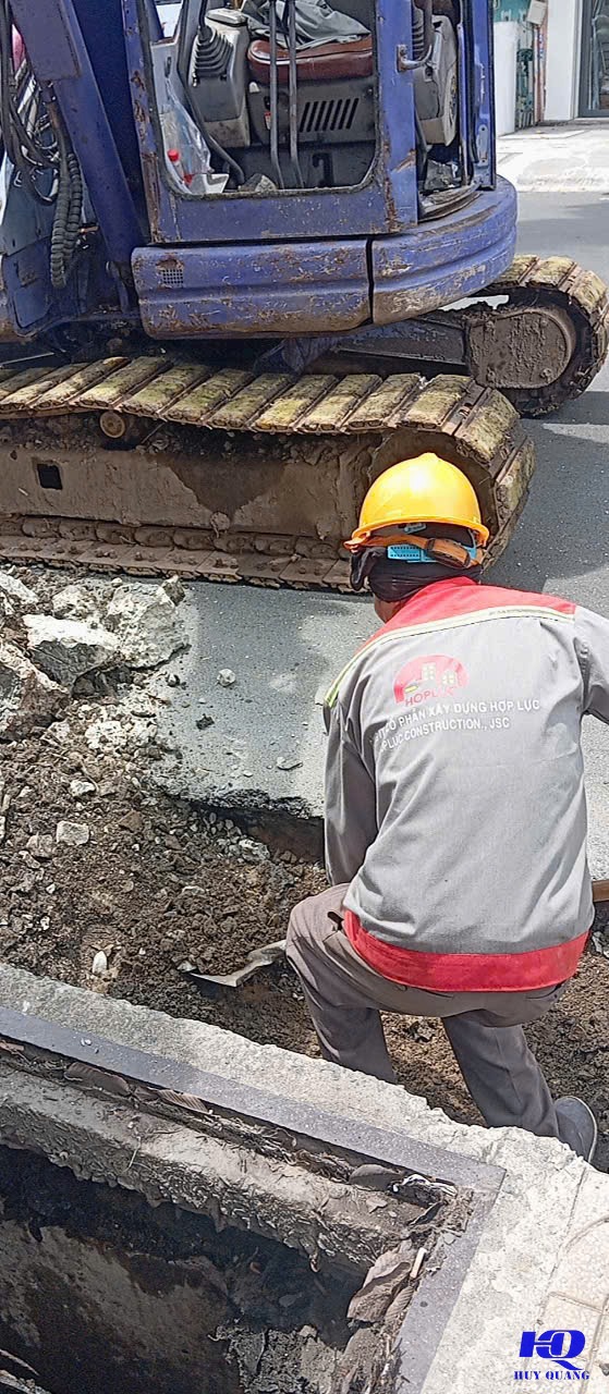 Bề mặt bê tông sau khi hoàn tất hạng mục khoan cắt tại công trình Hóc Môn